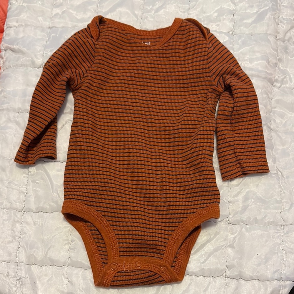 Carter's Brown Ribbed Bodysuit Cozy Knit One Piece